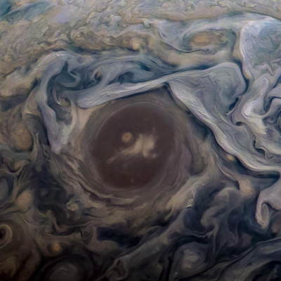 تصاویری از سیاره مشتری که به هنر انتزاعی بدل شد