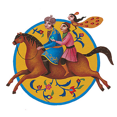 تصویر سازی داستانی -آفتاب، باران و قصه کاشی ها،  نجوا عرفانی