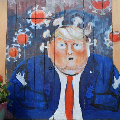 خلق آثار گرافیتی (هنر خیابانی) با موضوع کرونا در نقاط مختلف جهان + تصاویر