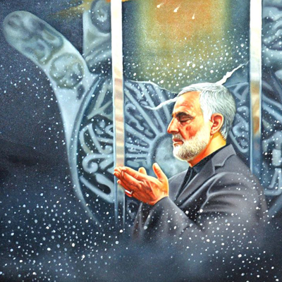 آئین رونمایی از دو اثر هنری سردار سلیمانی برگزار شد